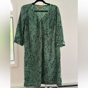 Roberta Freymann Green Patterned Dress